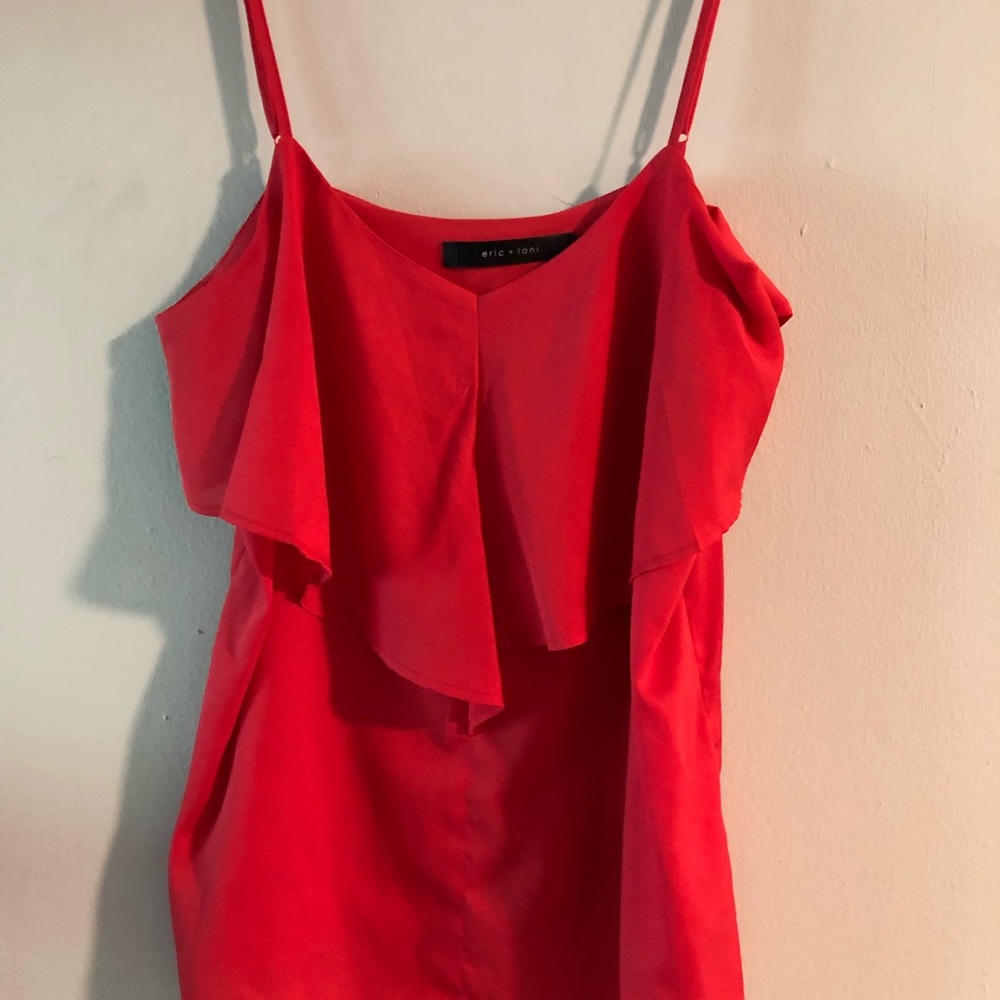 Sexy red blouse top